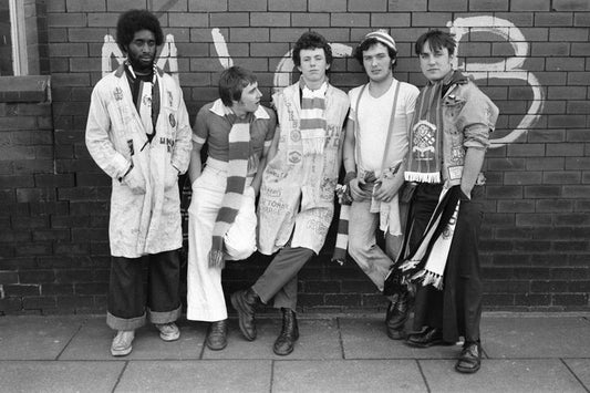Manchester United fans in Lab Coat by Iain SP Reid - c. 1976