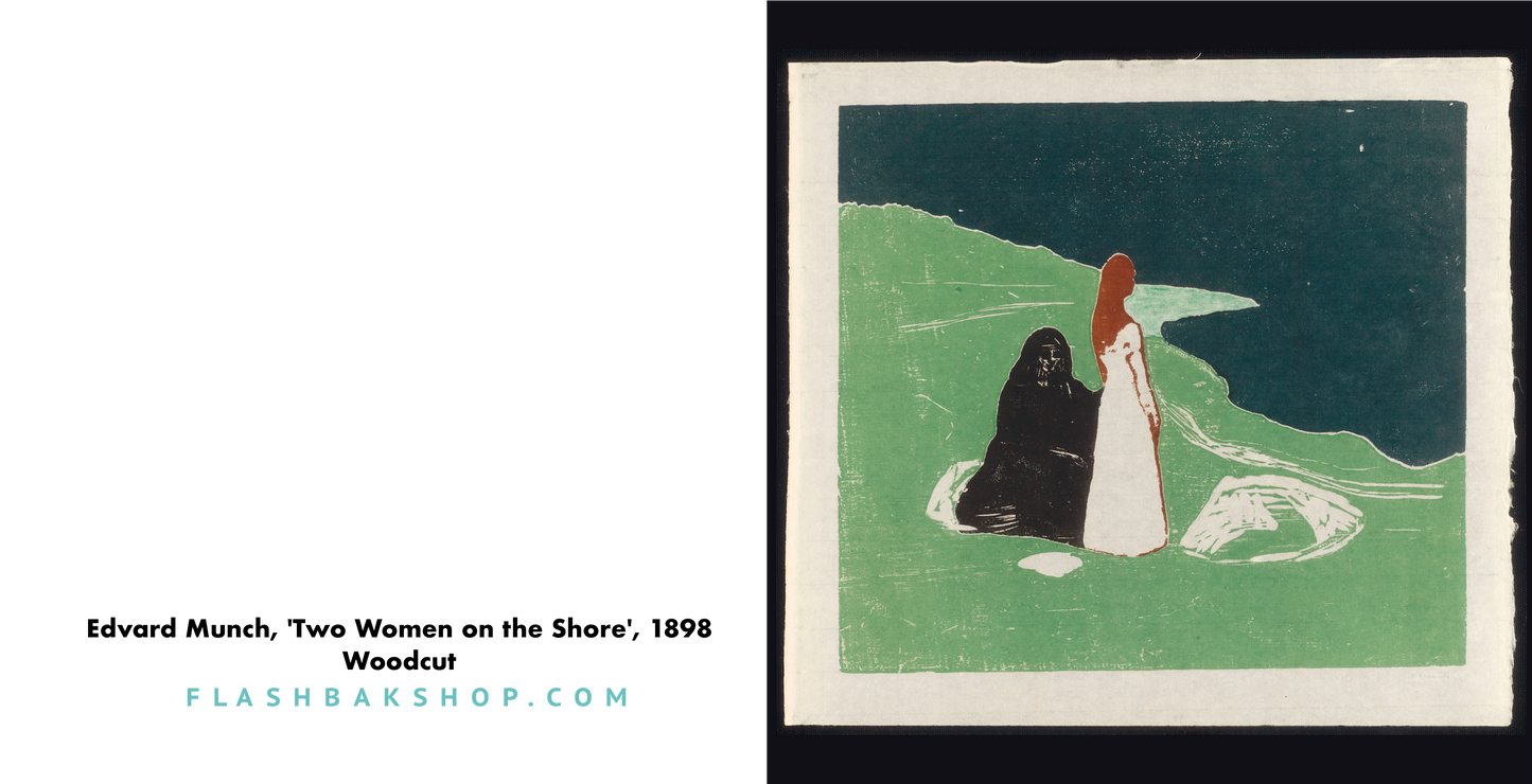 Two Women on the Shore by Edvard Munch, 1898 - Square Greeting Card