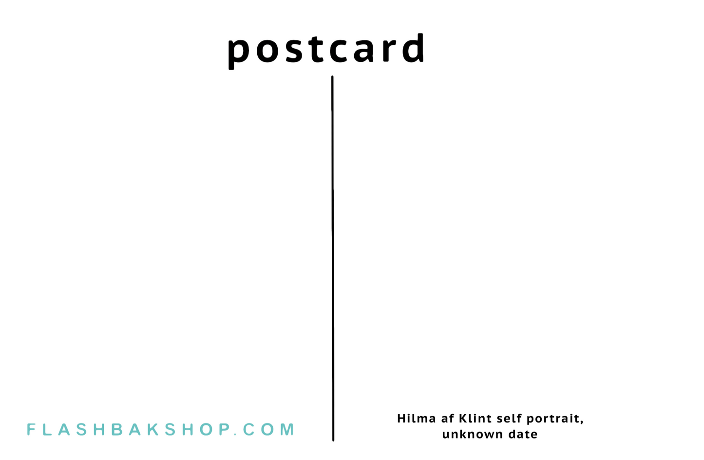 Hilma af Klint self portrait,  unknown date - Postcard