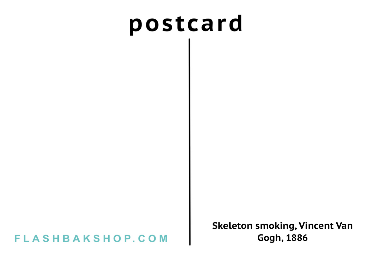 Skeleton Smoking by Van Gogh 1886 - Postcard