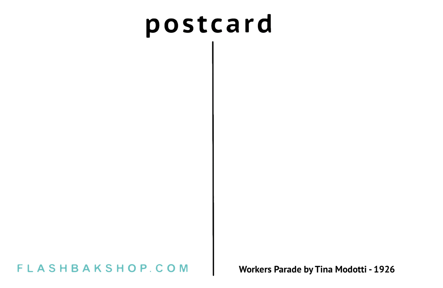 Workers Parade by Tina Modotti - 1926 - Postcard