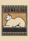 Slapende kat Julie de Graag (signed by artist), 1918