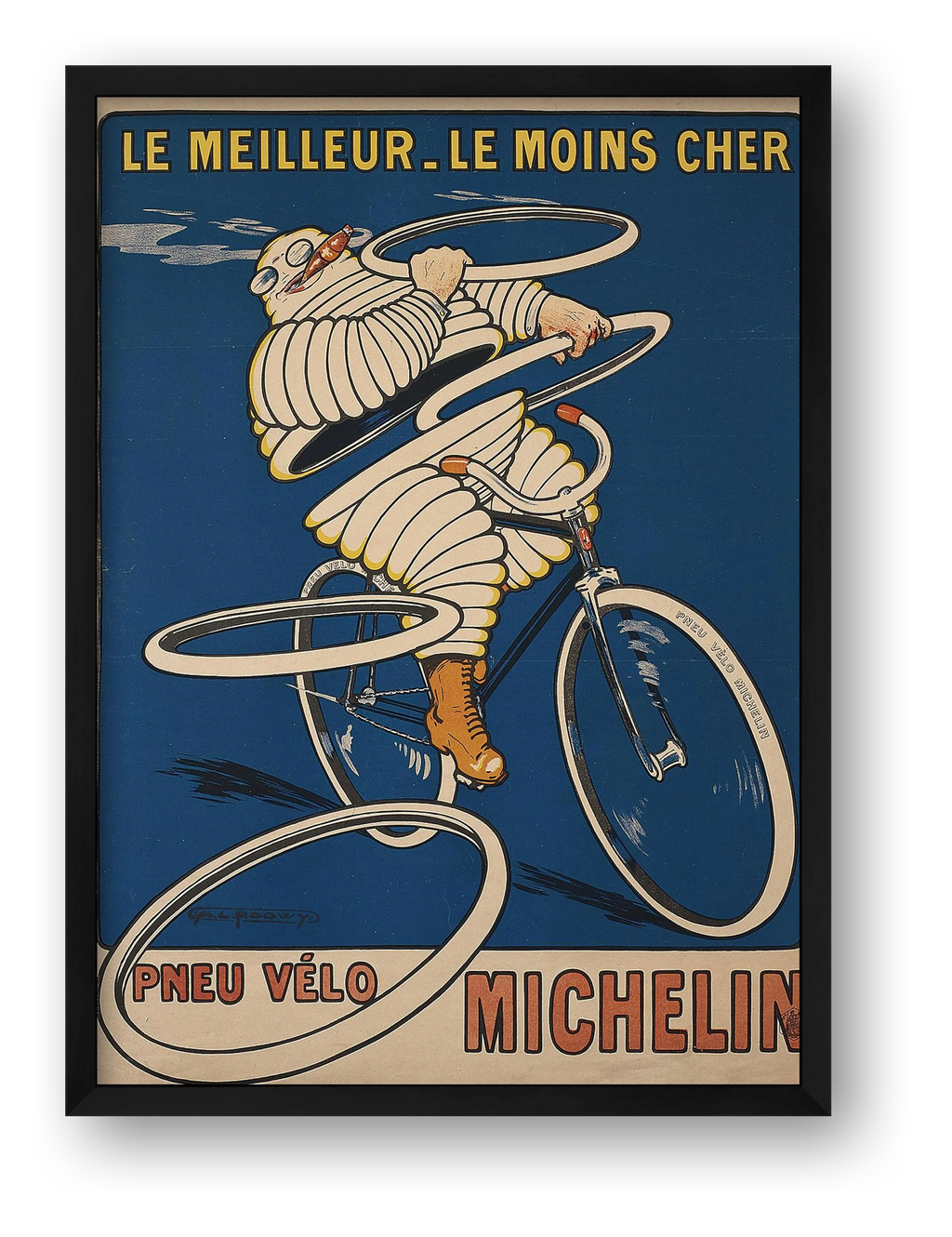 Pneu Velo Michelin by O'Galop - 1912 — framed
