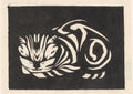 December Julie de Graag (mentioned on object), 1917  Een slapende kat.
