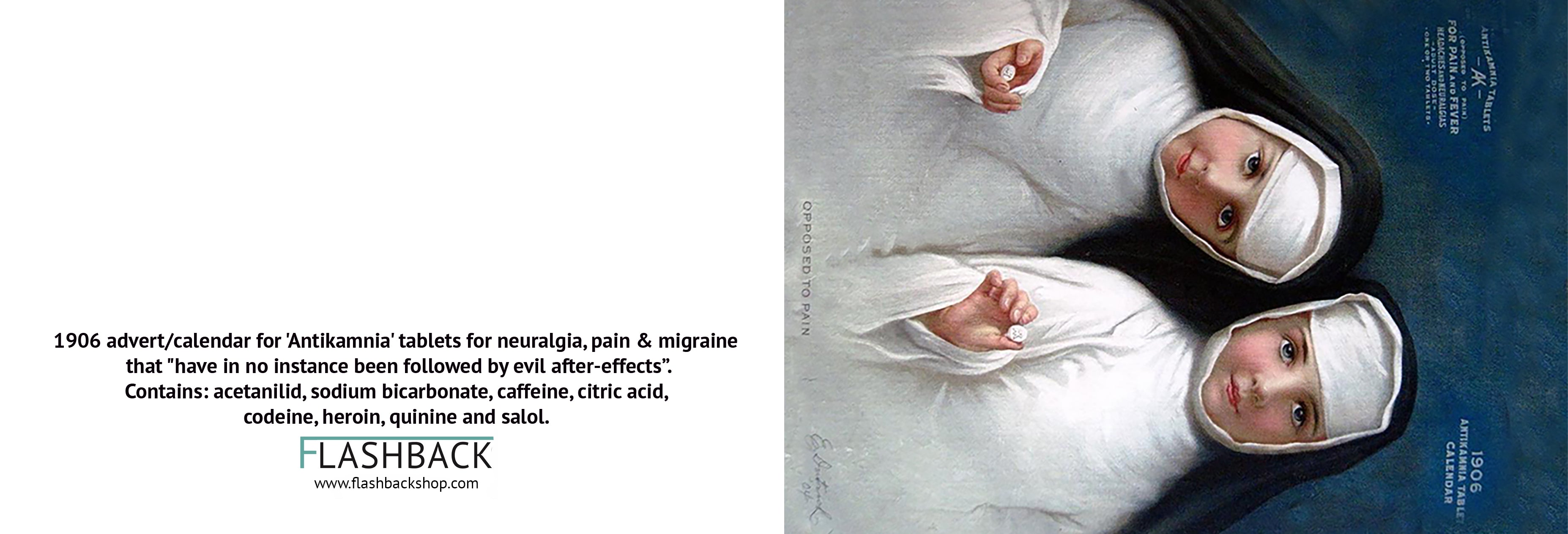 1906 advertisement/calendar for 'Antikamnia' tablets  - Postcard