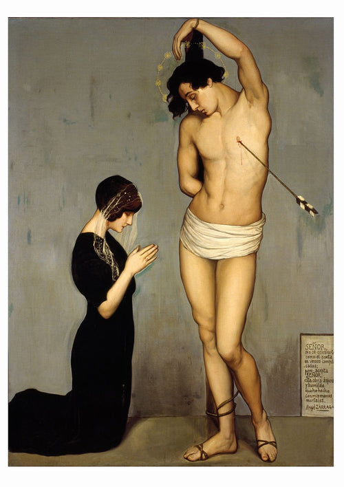 A sizes Votive Offering To Saint Sebastian by Angel Zarraga, 1912