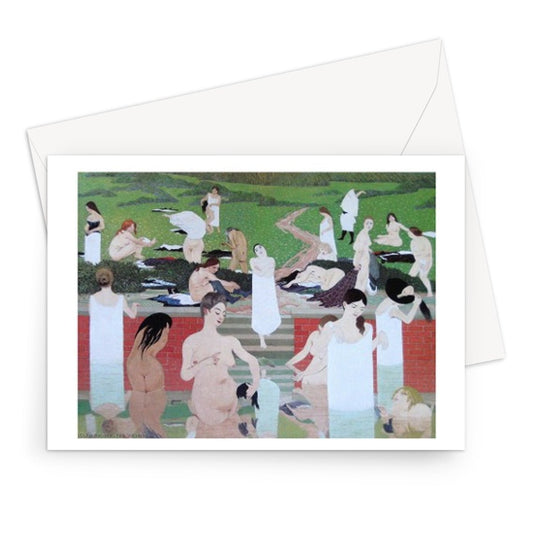 The Bath, Summer Evening by Felix-Vallotton, 1892 - Greeting Card