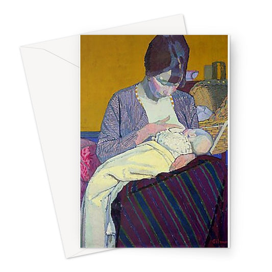 Mother and Child by Harold Gillman, .c.1915 - Greeting Card