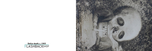 Hablando de la muerte, c. 1905 - Postal