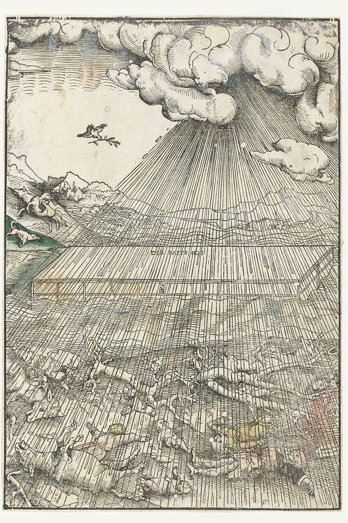 Deluge and Noah's Ark by Lucas Cranach (I), 1523 - 1526