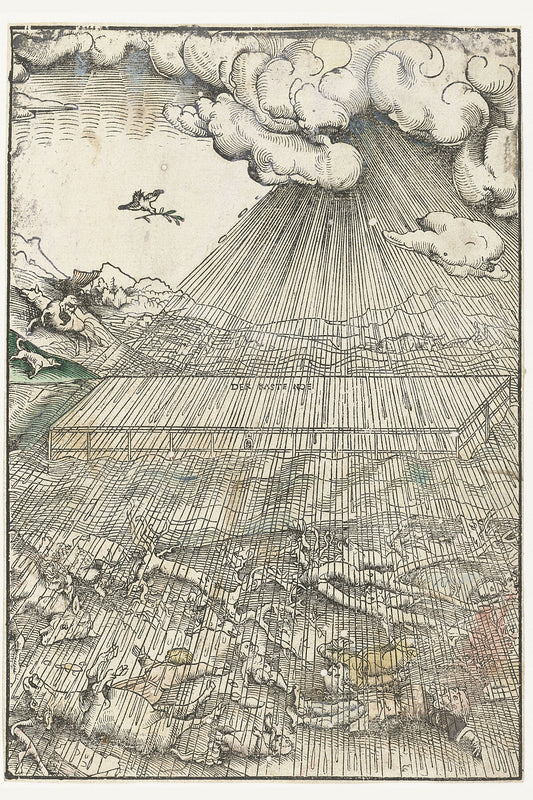 Deluge and Noah's Ark by Lucas Cranach (I), 1523 - 1526