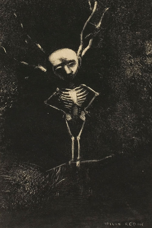 In the Maze of Branches, the Pale Figure Appeared by Odilion Redon, 1897