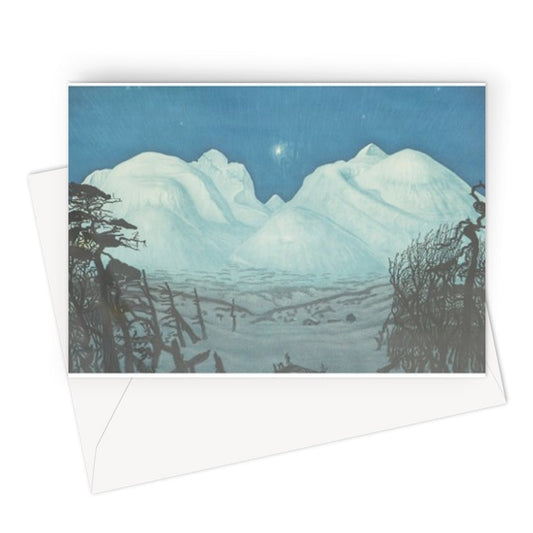 Winter Night in the Mountains Rondane by Harold Sohlberg, 1917 - Greeting card