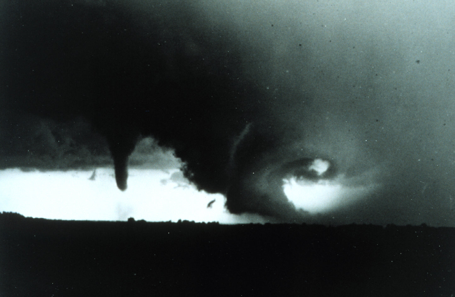 A Swirling Mass of Clouds Associated With  A Tornado To The Left, US National Weather Service - Postcard