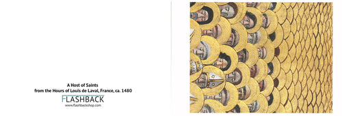 A Host of Saints, from the Hours of Louis de Laval, France, ca. 1480 - postcard