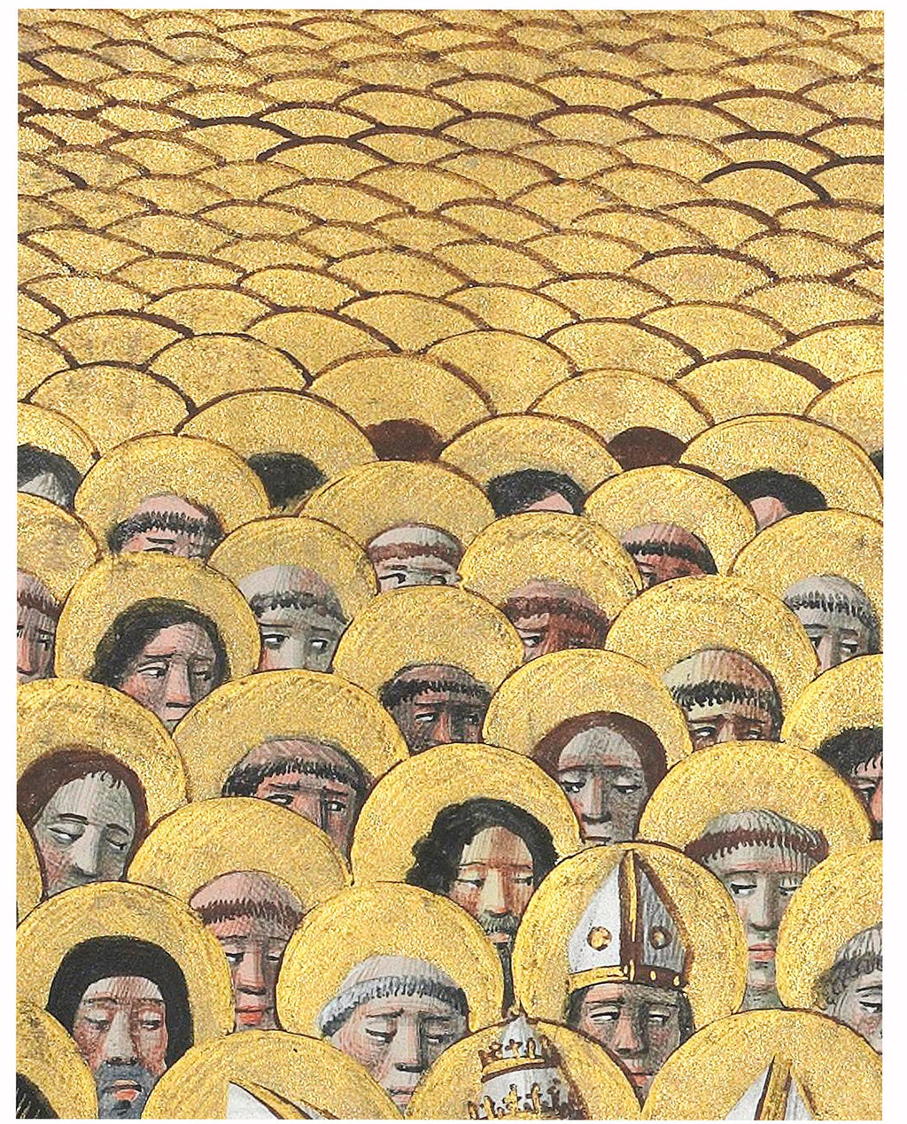 A Host of Saints, from the Hours of Louis de Laval, France, ca. 1480 - postcard