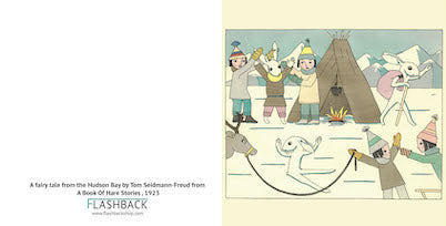 A fairy tale from the Hudson Bay from A Book of Hare Stories by Tom Seidmann-Freud - square greeting card
