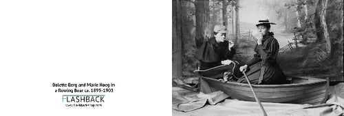 Bolette Berg and Marie Hoeg on a Rowing Boar ca. 1895-1903 - postcard