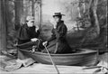 Bolette Berg and Marie Hoeg on a Rowing Boar ca. 1895-1903 - postcard