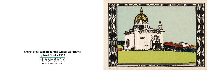 Artistic depiction of a church with a gold dome, framed by decorative elements on a white background.