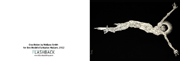 Crucifixion by Wallace Smith for Ben Hecht's Fantazius Mallare, 1922 - postcard