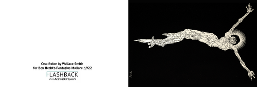 Crucifixion by Wallace Smith for Ben Hecht's Fantazius Mallare, 1922 - postcard