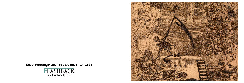 Death Pursuing Humanity by James Ensor, 1896, Postcard