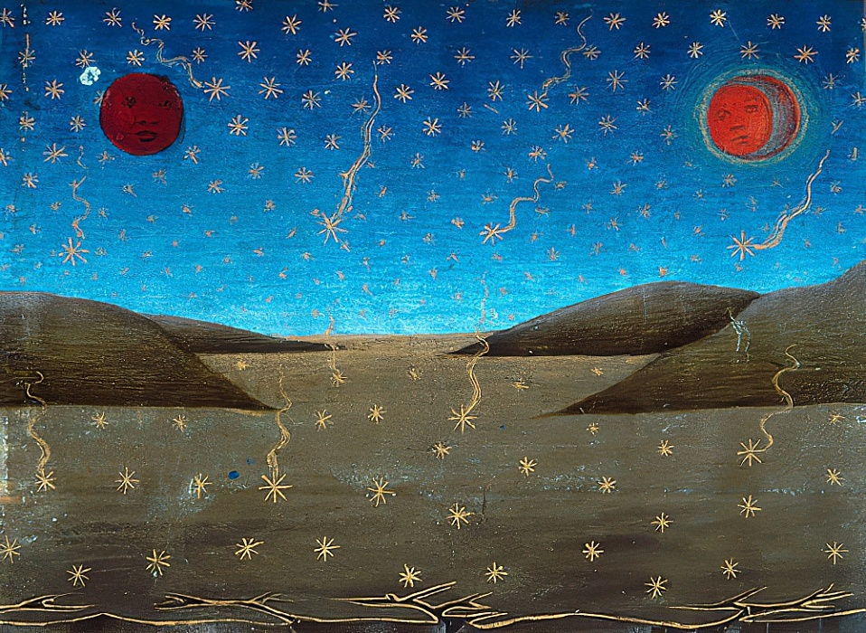 The Death of the Sun and Moon by Cristoforo de Predis, 1476 - Postcard