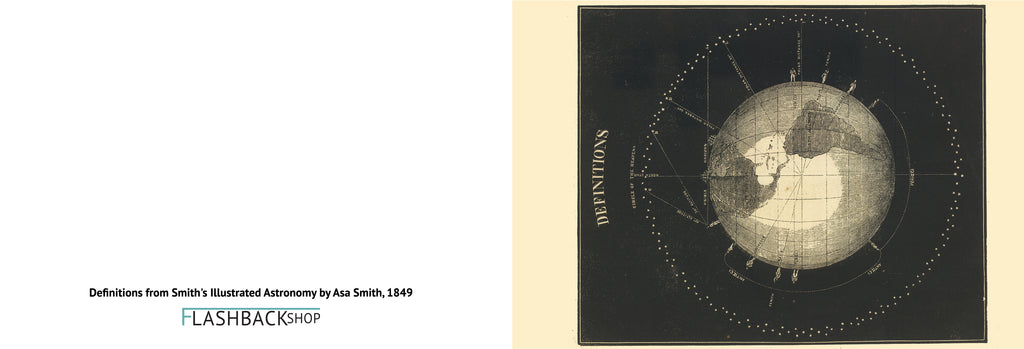 Definiciones de la Astronomía Ilustrada de Smith por Asa Smith, 1849 - Postal