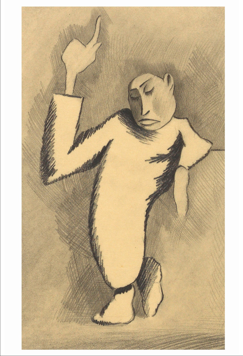 A sepia-toned artwork on the right shows a stylized figure lying on its side, while the left side contains text reading 'Der Prediger by Karl Wiener, 1926' and 'FLASHBACK' with a website. This is not a clean product shot, and the depicted scene/artwork itself appears to be the item being shown, so Scenery fits better than Product/Packaging or Lifestyle.