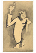 A sepia-toned artwork on the right shows a stylized figure lying on its side, while the left side contains text reading 'Der Prediger by Karl Wiener, 1926' and 'FLASHBACK' with a website. This is not a clean product shot, and the depicted scene/artwork itself appears to be the item being shown, so Scenery fits better than Product/Packaging or Lifestyle.