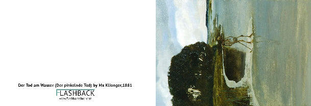 Der Tod am Wasser (Der pinkelnde Tod) by Max Klinger 1881 - postcard