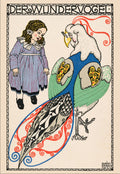 Decorative illustration with a king and a woman, featuring the text 'Der Wunder Vogel' and 'Flashback'.