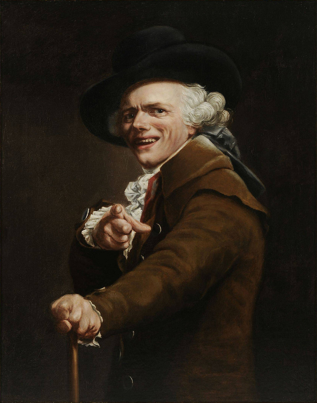 Portrait de l'artiste sous les traits d'un moqueur by Joseph Ducreux, 1793 - Postcard