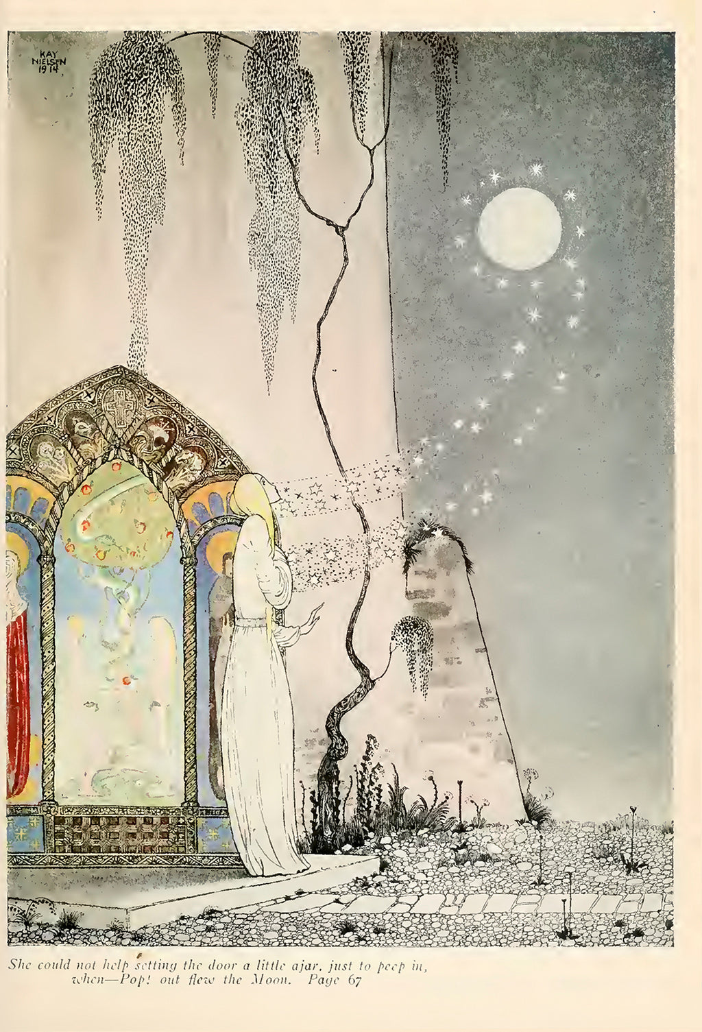 Al este del Sol y al oeste de la Luna XVI, ilustrado por Kay Nielsen XVII, 1915 - Postal