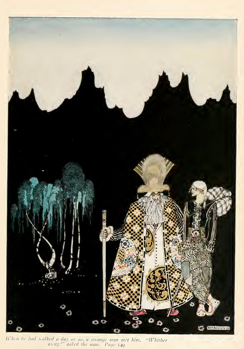 Al este del Sol y al oeste de la Luna XI, ilustrado por Kay Nielsen, 1915 - Postal