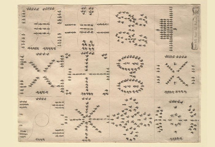 Equestrian Ballet by Stefano Della Bella, 1652 - Postcard