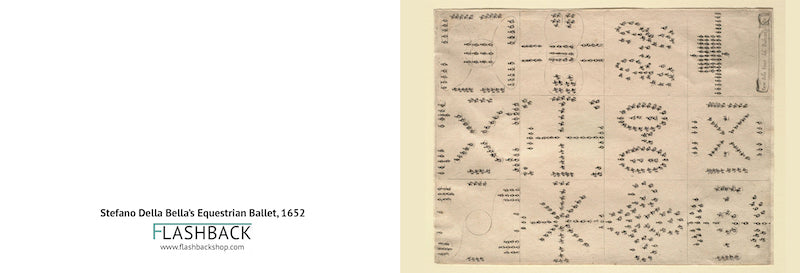 Equestrian Ballet by Stefano Della Bella, 1652 - Postcard