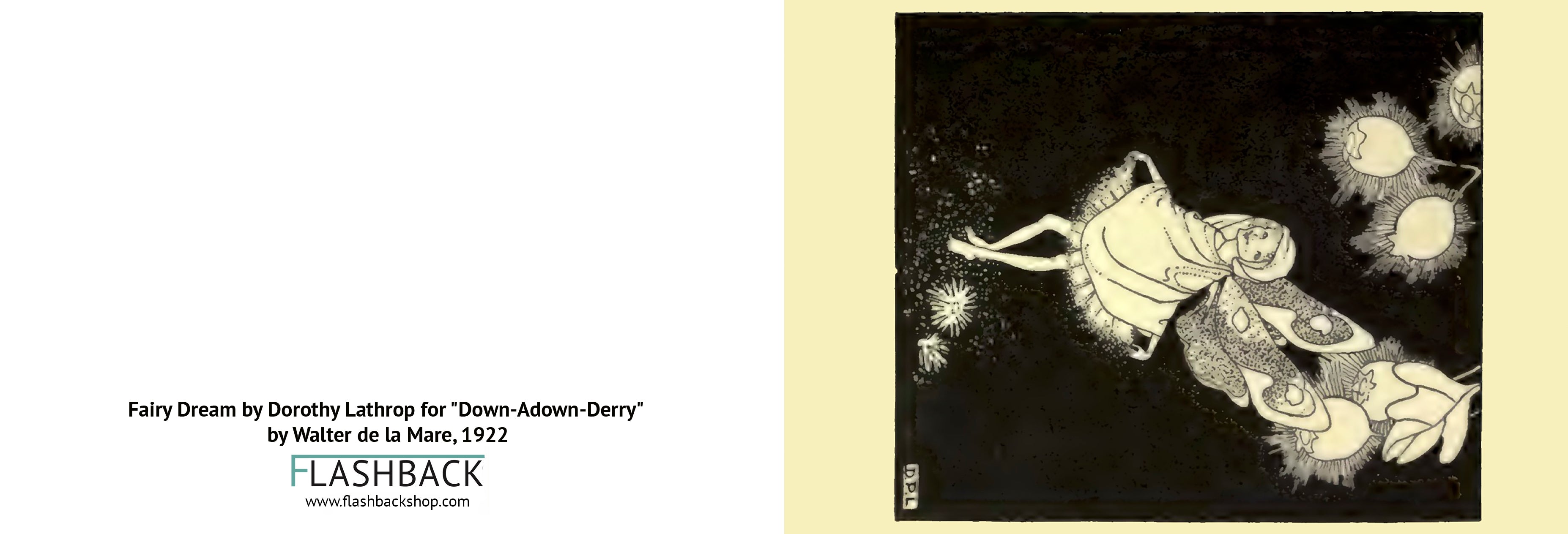 Fairy Dream by Dorothy Lathrop for Down-Adown-Derry by Walter de la Mare, 1922 - postcard