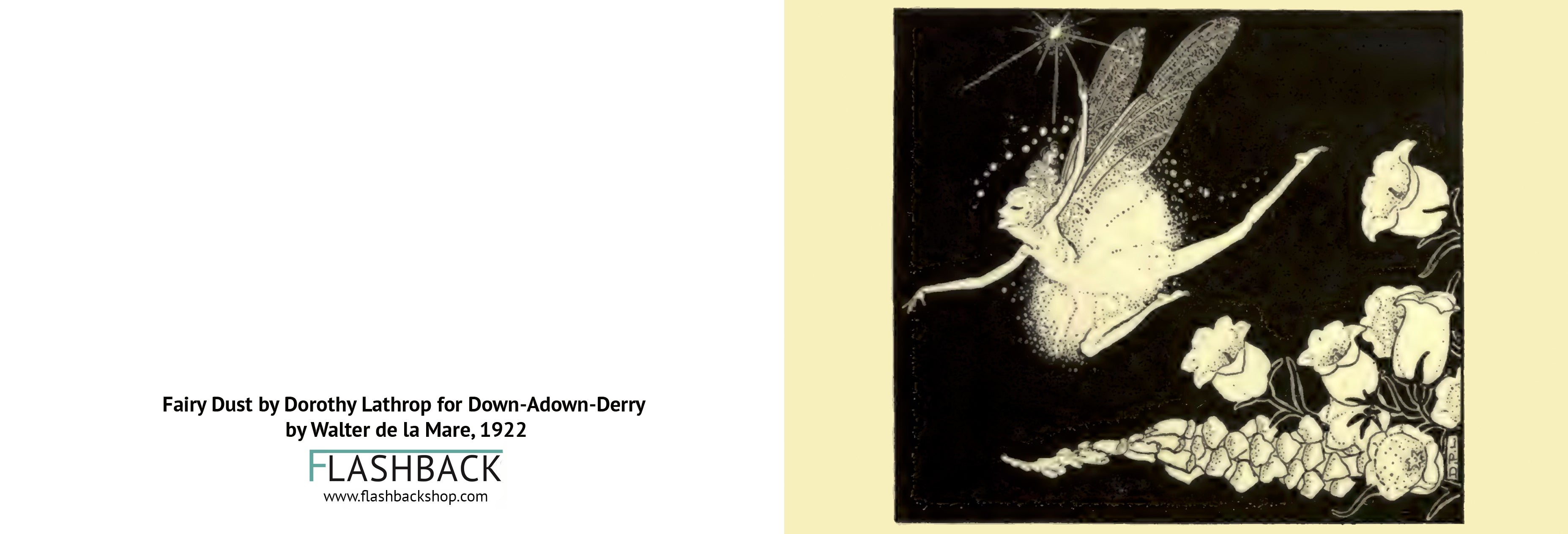 Fairy Dust by Dorothy Lathrop for "Down-Adown-Derry" by Walter de la Mare, 1922 - postcard