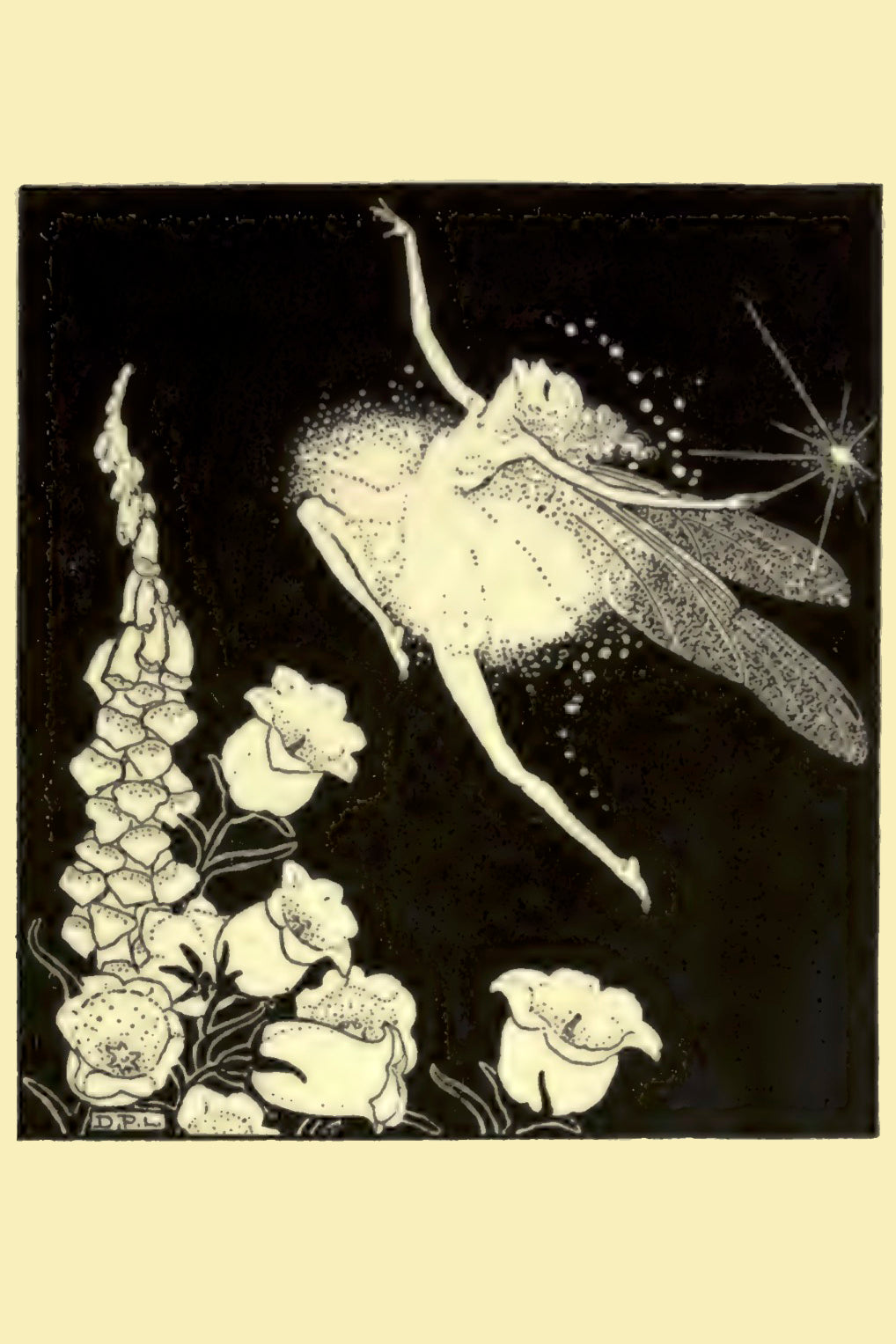 Fairy Dust by Dorothy Lathrop for "Down-Adown-Derry" by Walter de la Mare, 1922 - postcard
