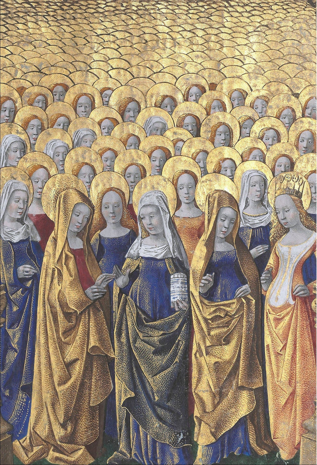 Female Saints from the Hours of Louis de Laval, France, ca. 1480 - Postcard