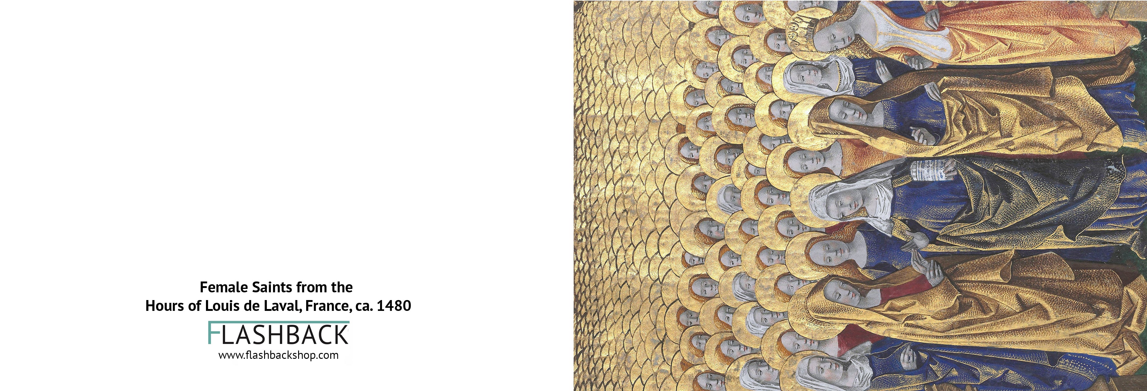 Female Saints from the Hours of Louis de Laval, France, ca. 1480 - Postcard