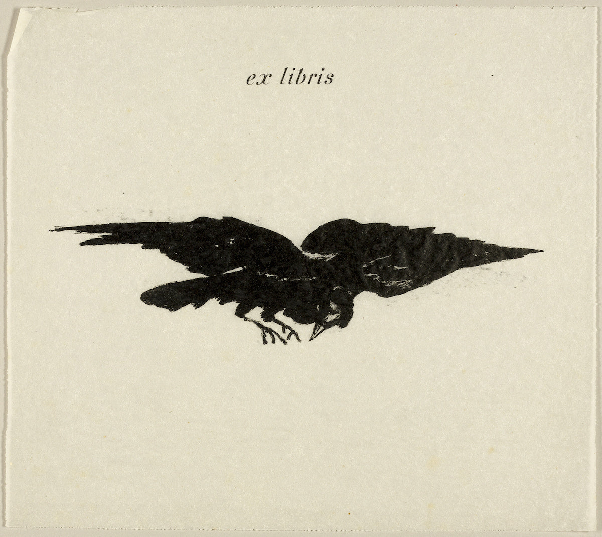 El cuervo volador, Ex Libris para El cuervo de Edgar Allan Poe Edouard Manet 1875 - postal Postal clásica