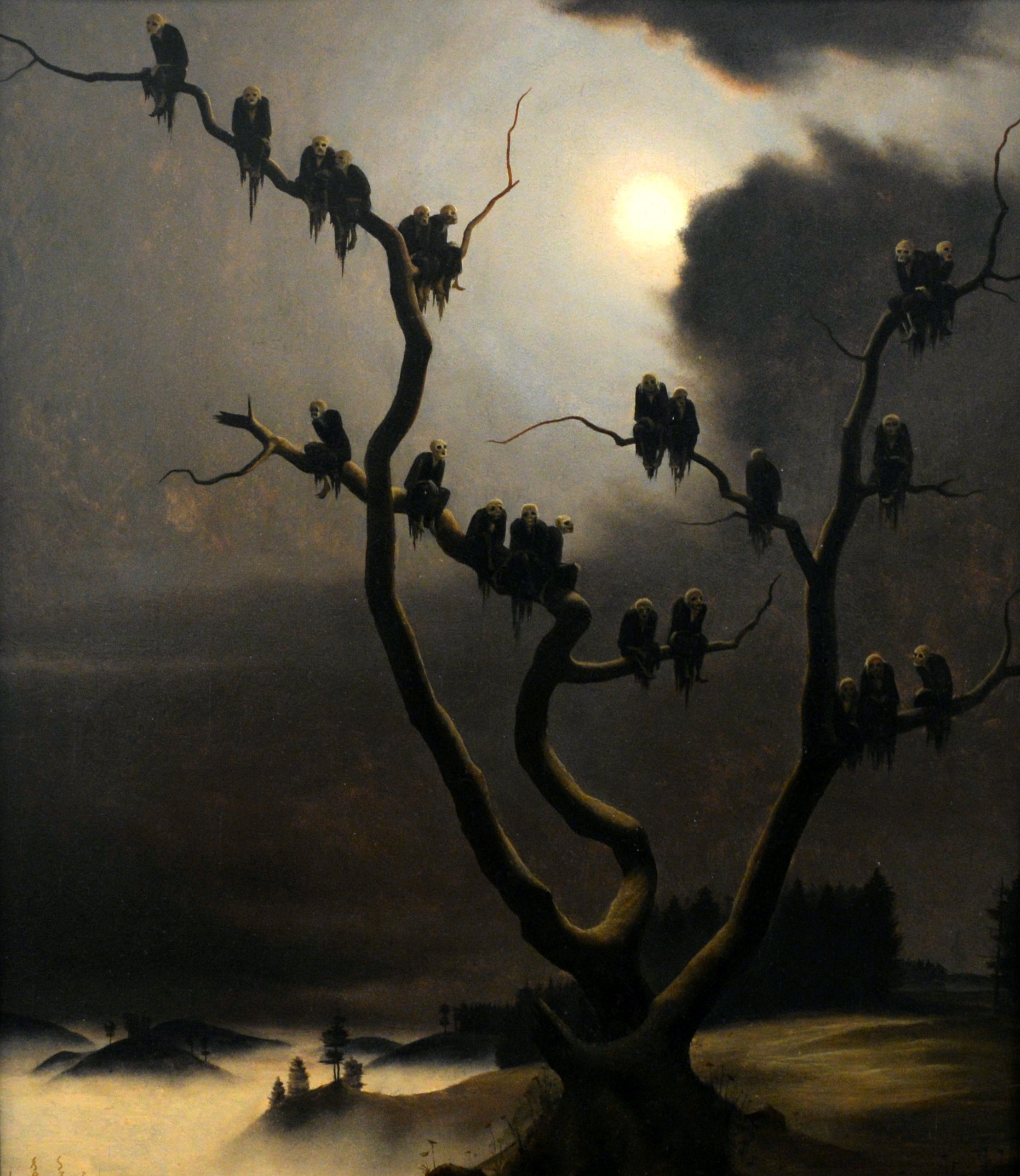 Ghosts on a Tree by Franz Sedlacek, 1933 - Postcard