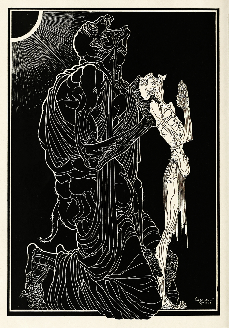 Frontispiece by Wallace Smith for Maxwell Bodenheim's Blackguard, 1923 - postcard