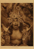 Hamatsa Emerging From The Woods by Edward Curtis - Postcard