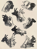 Hand shadow puppets, Unknown artist, c. 1886 - postcard