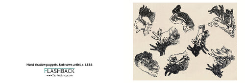 Hand shadow puppets, Unknown artist, c. 1886 - postcard