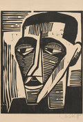 Head of a Man by Karl Schmidt-Rottluff, 1915 - Postcard